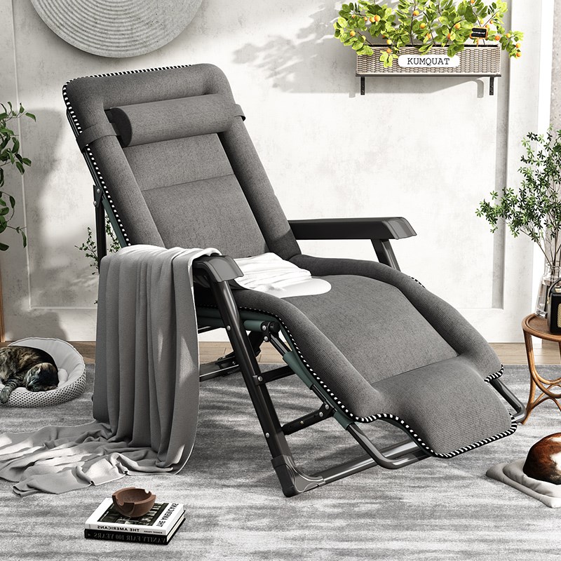折叠躺椅懒人沙发阳台椅子2024新款休闲靠背可坐可躺办公室午休椅