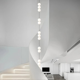 别墅楼梯间长吊灯新款窄小空间专用创意个性艺术旋转极简楼梯吊灯