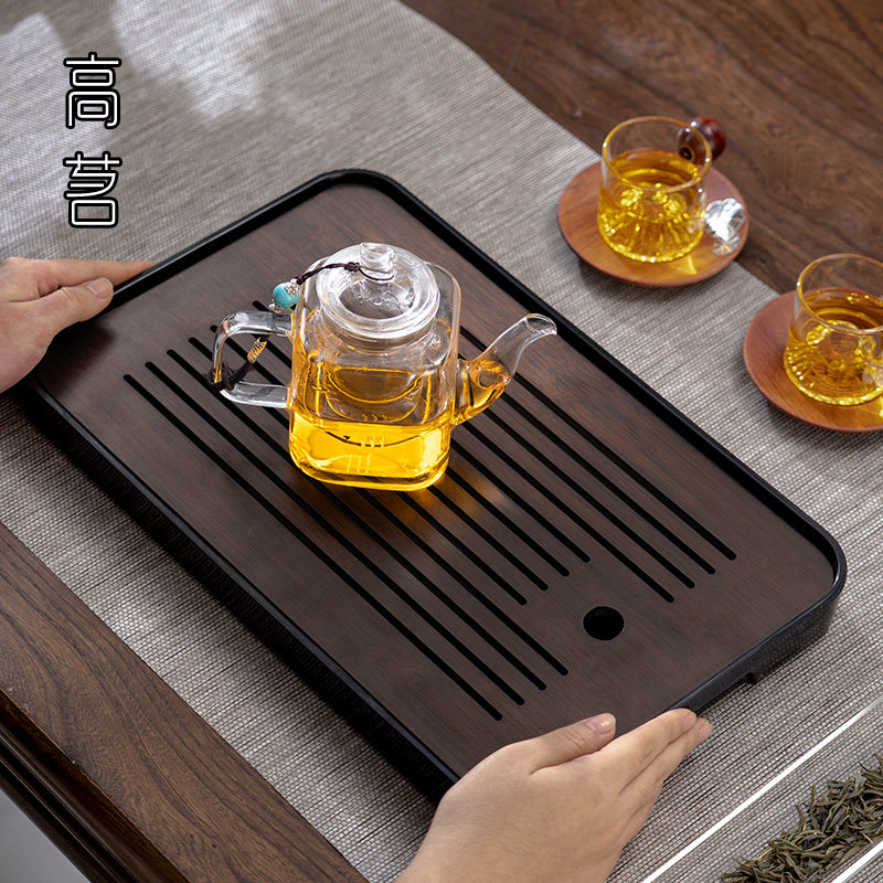 茶盘家用2022新款小型沥储水茶具托盘长方形干泡台功夫茶海台盘