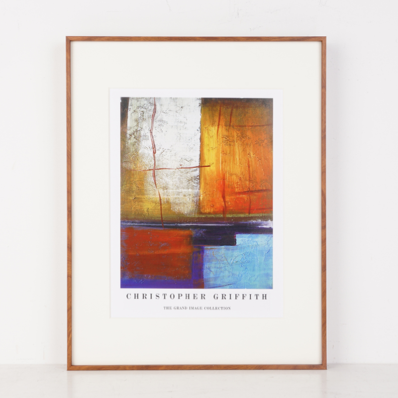 简约木纹金属画框外框装裱定制做20寸36寸相框挂墙铝合金海报框