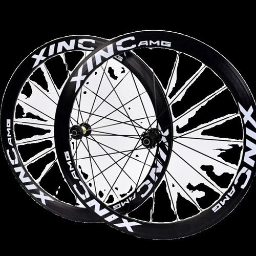 120响700C40/50MM框高直拉破风扁辐条6爪V/C圈刹碟刹公路轮组