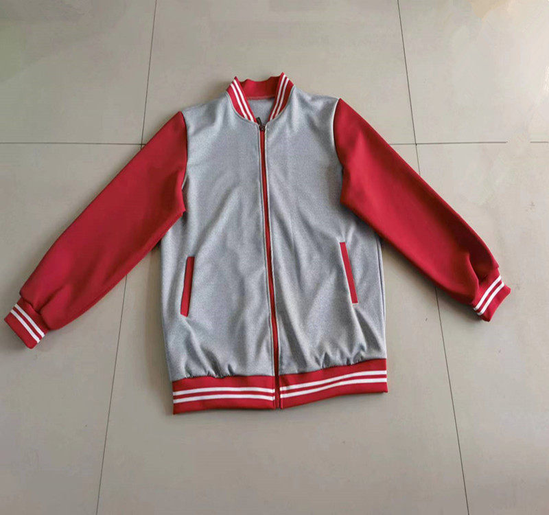 春秋新款校服上衣长袖中小学生灰色拼接大红色翻领外套宽松可定做,男装,卫衣,淘宝优惠券,粉丝福利购,淘宝优惠卷