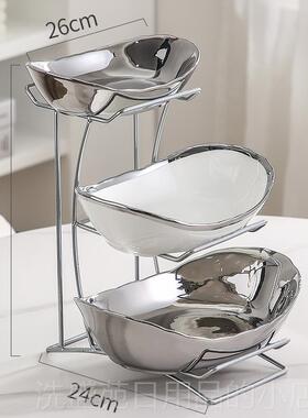 正品轻奢is风水果盘家用客厅茶几糖n果盘K意V零食T摆放盘创装饰点