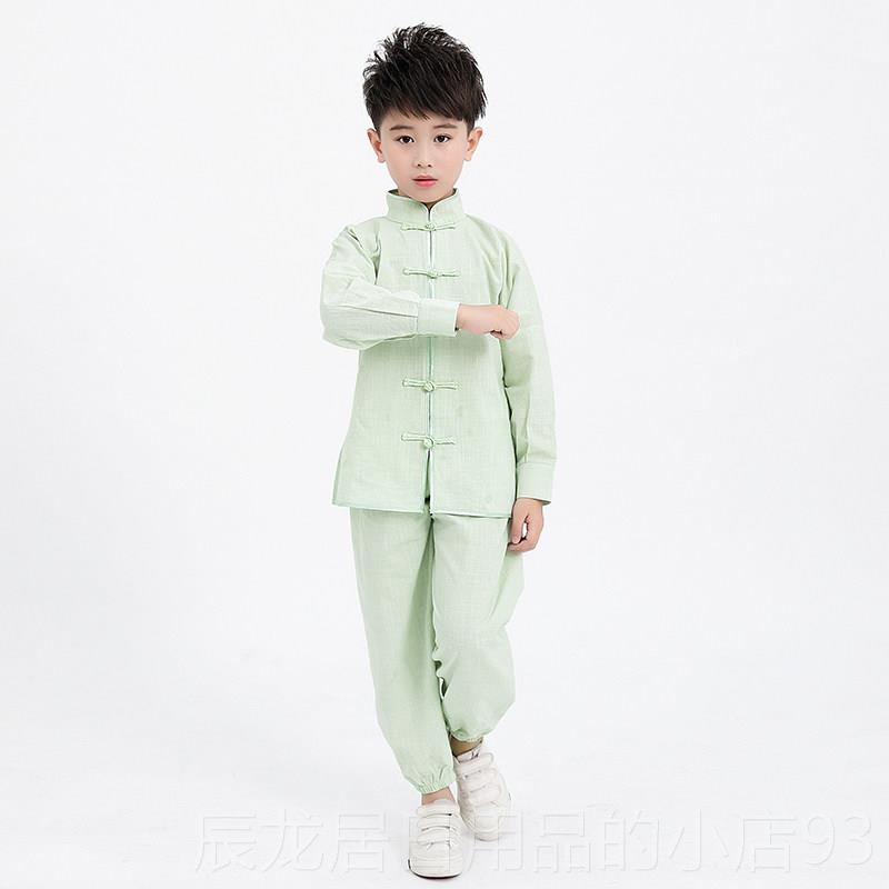 正品童武术服装男服女童太极拳少练功短袖儿夏儿练武服表演服衣服图片