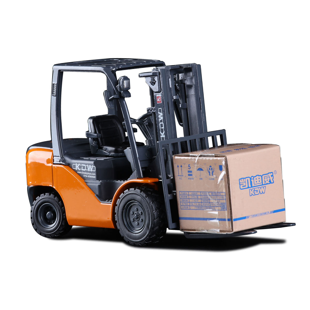 凯迪威1:20轻型叉车合金玩具工程车仓库搬货车叉臂升降