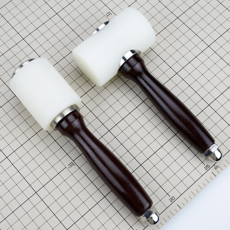 皮雕锤子DIY手工皮具皮革槌印花工具尼龙锤雕刻锤木柄打斩锤榔头
