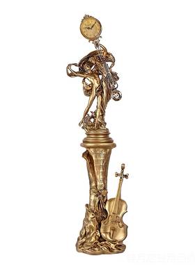 高档客厅装饰摆件地电视柜旁边落奢华高边档欧式沙发两摆大设型家