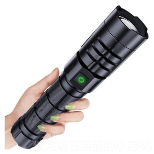 高档可强远光手电筒超LED亮充电变焦射防水小型电灯多功能夜骑