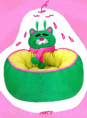 高档CUL呆毛家族大容量猫窝保暖季通用半封冬闭式发宠物垫子沙猫