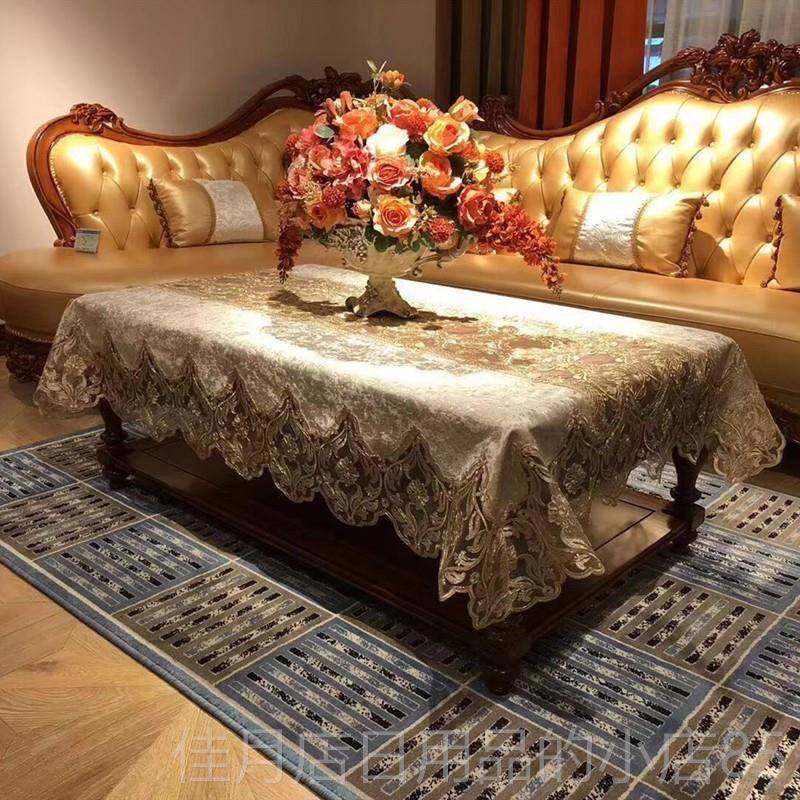 高档轻茶几垫高端蕾丝桌美布i布ns风复古2020新款餐桌布式高级奢