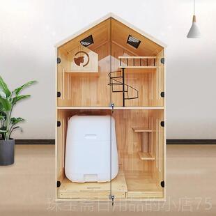 高档别猫墅家用木猫笼子窝猫柜室内家猫用猫舍猫屋超实大猫别墅猫