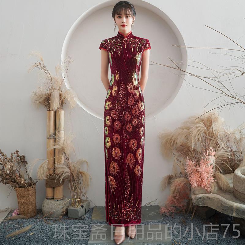 高档走秀旗袍2025年新服改良旗袍