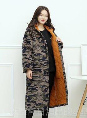 高档冬季款新加厚加绒罩衣加棉保长暖男女加款服工作围裙大褂外套