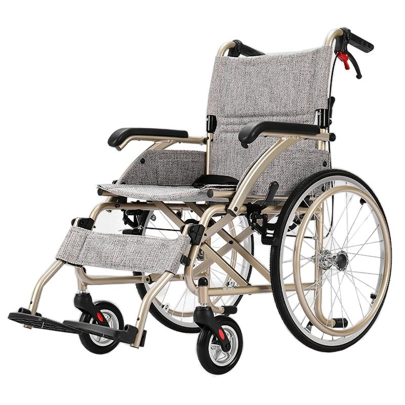 铝合金手推车折叠轻便便携轮椅车可推可坐家用助行旅行小巧高品质