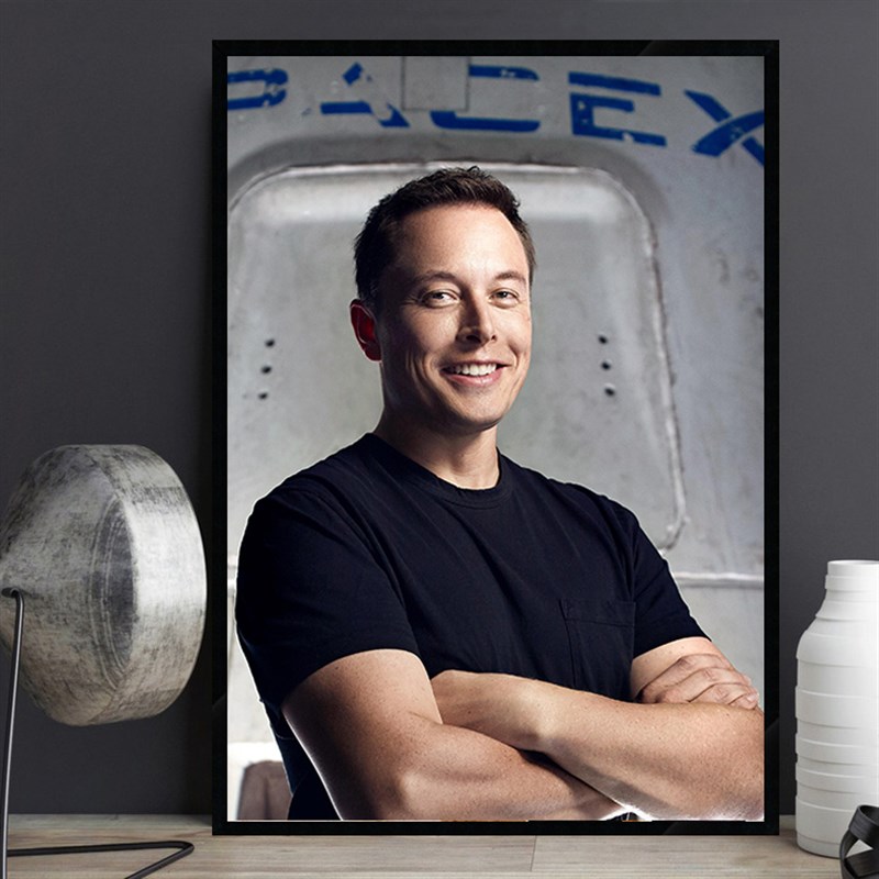 Elon Musk 埃隆马斯克 企业家名人航天航空 办公室励志装饰画海报