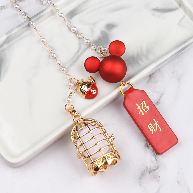 一路平安鹿挂件汽车内饰摆件挂饰女车上装饰用品大全车载香薰