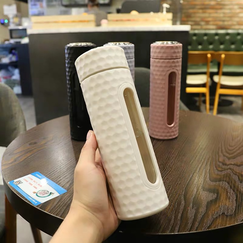 水杯男少女便携玻璃杯简约森系创意个性潮流茶水分离泡茶杯子