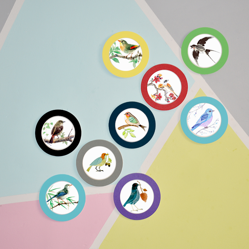 现代简约圆形卡纸相框 客厅圆形创意挂墙圆心画框装裱组合照片墙