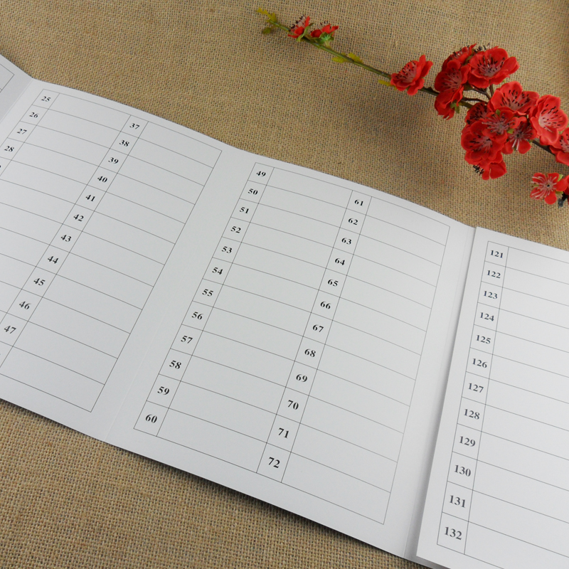 18格精品色样卡 布样色卡格子7*2cm布料样品卡5折页纺织面料样卡