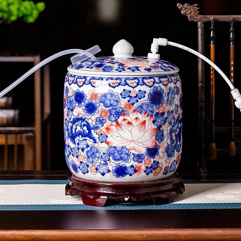 纯净水桶带浮球阀自动进水上水茶台泡茶桶功夫茶矿泉水储水桶陶瓷