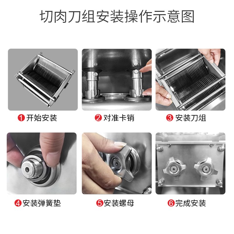 强力正元绞肉机商用切肉机大功率大型不锈钢绞切机一体机灌肠