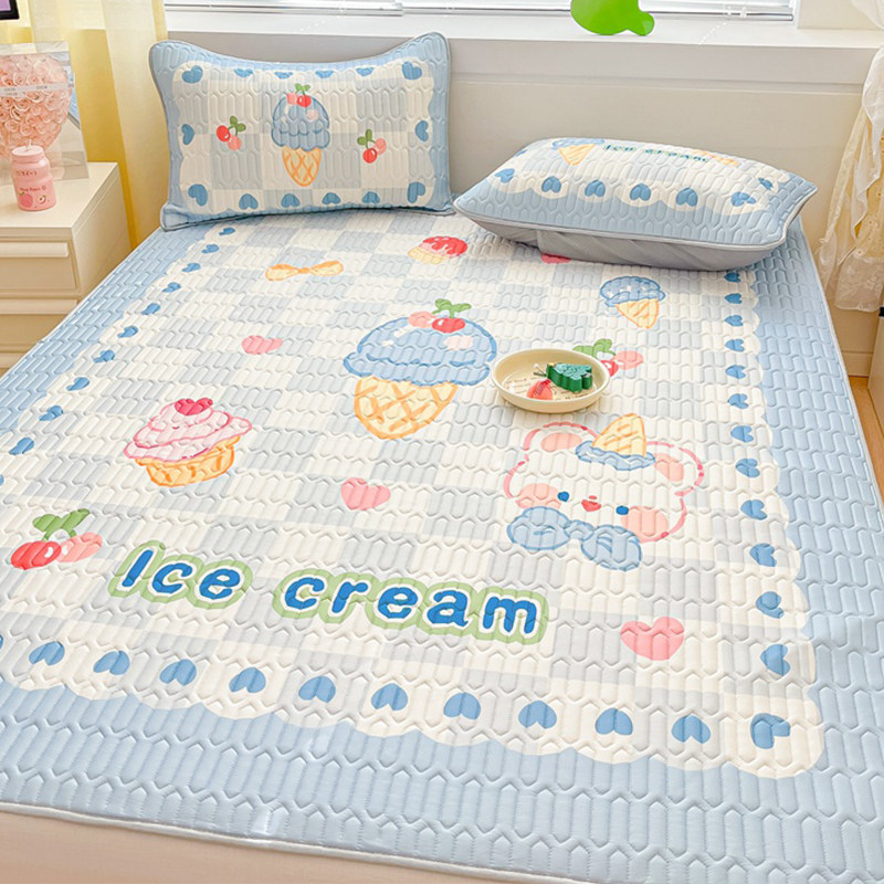 冰丝凉感床单单件乳胶凉席夏季单双人学生宿舍天丝被单枕套三件套