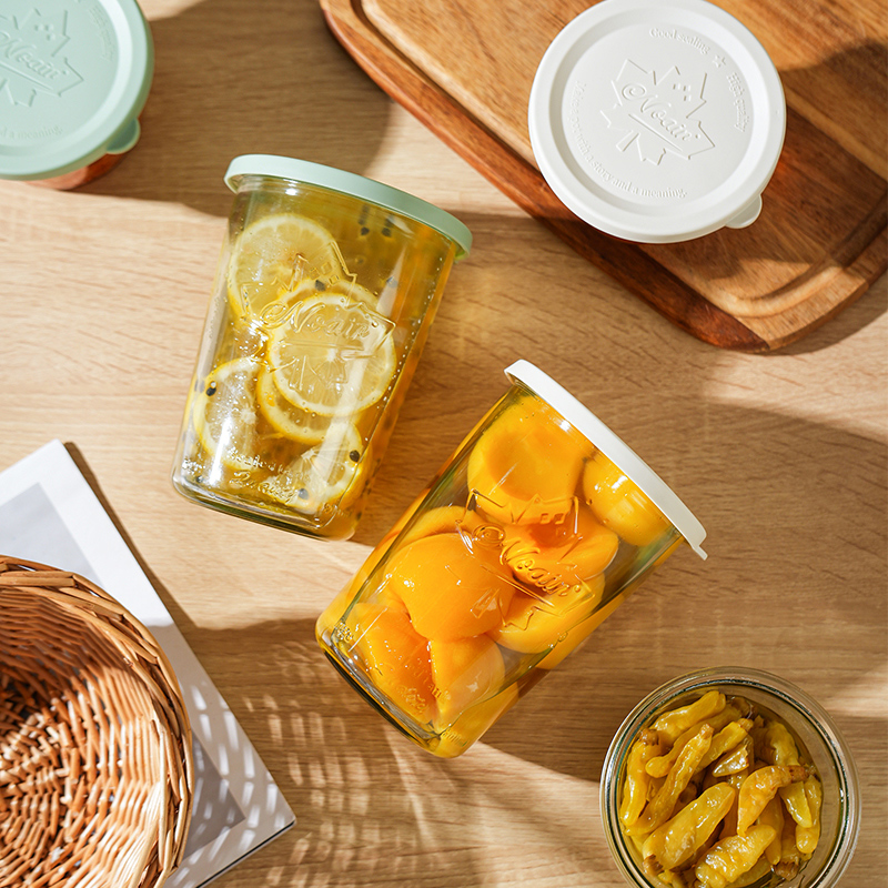 大口玻璃瓶密封瓶食品级密封罐收纳储物罐腌菜瓶子水果罐头保鲜罐