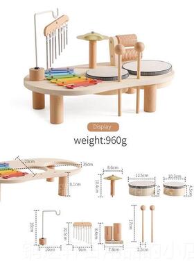 高档ns北欧早教智多功能童音i乐台可益携式儿手眼协调敲琴音乐台