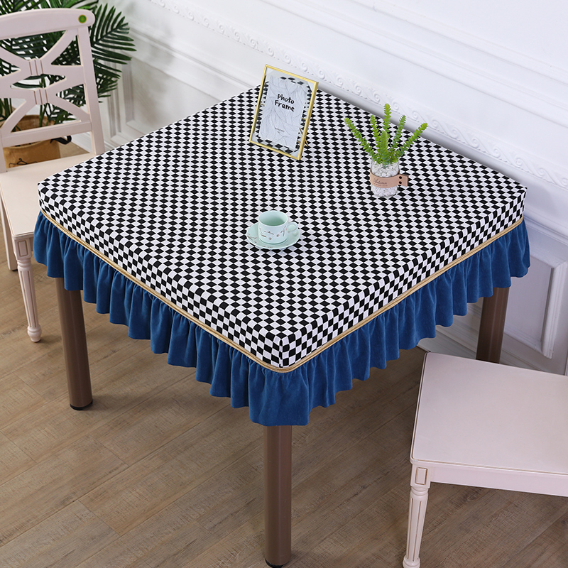 全自动麻将桌罩套八仙桌盖布正方形餐桌布简约现代四方桌家用台布