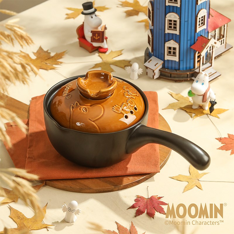 蓝莲花家居moomin姆明奶锅小砂锅宝宝辅食煮粥小锅明火燃气灶适用