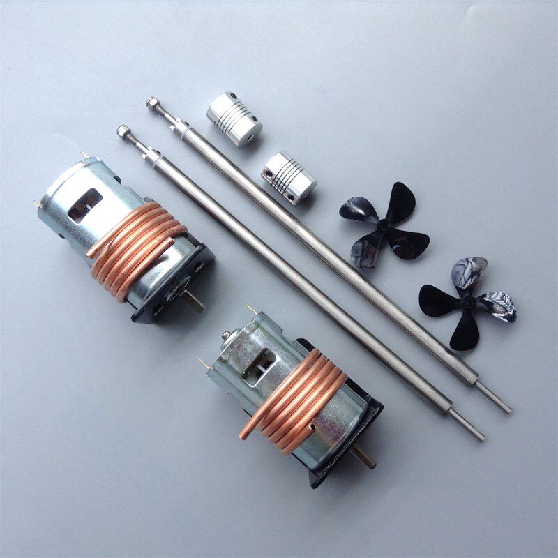 795电机 4mm传动轴 四叶螺旋桨 打窝船 拉网船动力12v 12000转