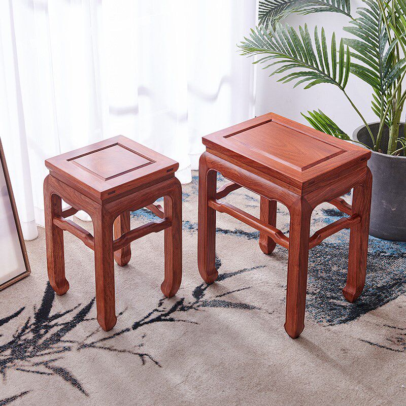 刺猬紫檀鼓腿彭牙方凳花梨木高凳红木中式书桌梳妆琴凳实木大凳子,住宅家具,矮凳,淘宝优惠券,粉丝福利购,淘宝优惠卷