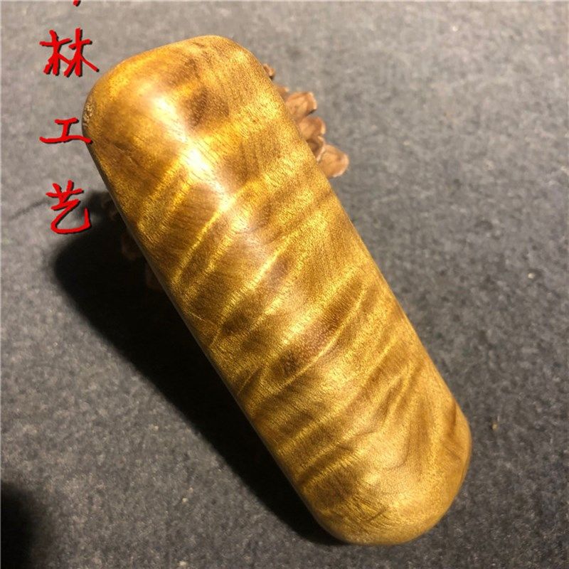 正宗小叶金丝楠木手把件实木工艺礼品水波纹老料小叶桢楠挂件家居