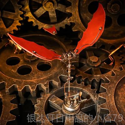 高档机械i党初代扑翼机金属拼模型高精密可动玩具3d装手工d立体y