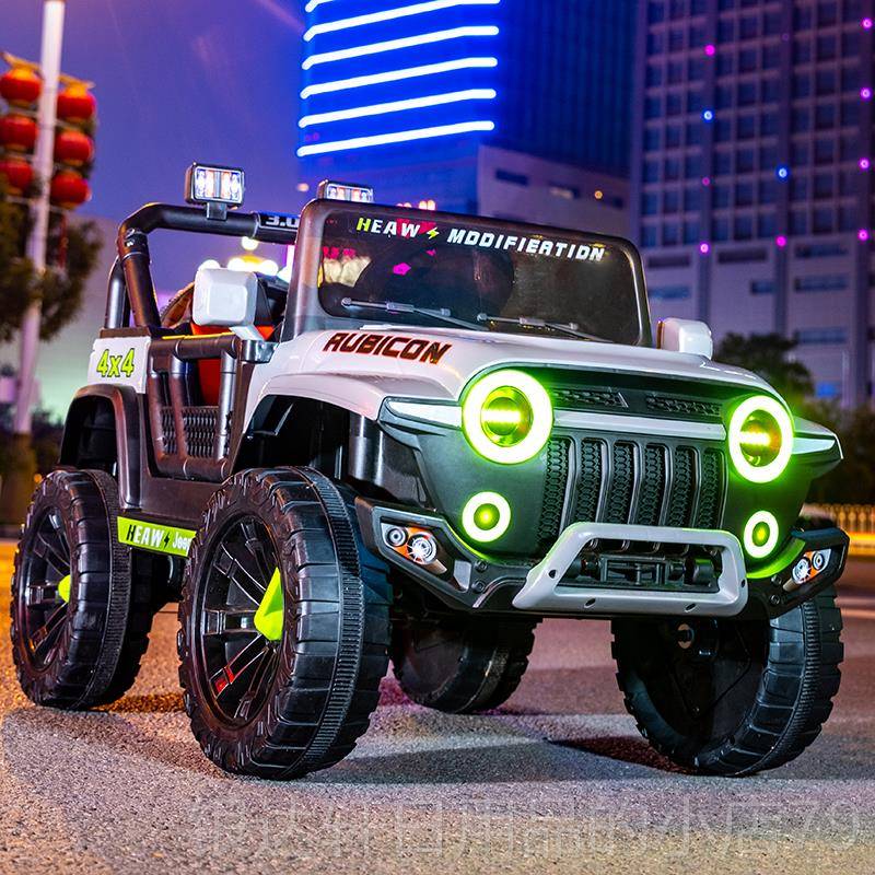 高档儿童电动车四轮玩电具车0可坐人男3女孩 遥控坦克0宝宝越野动