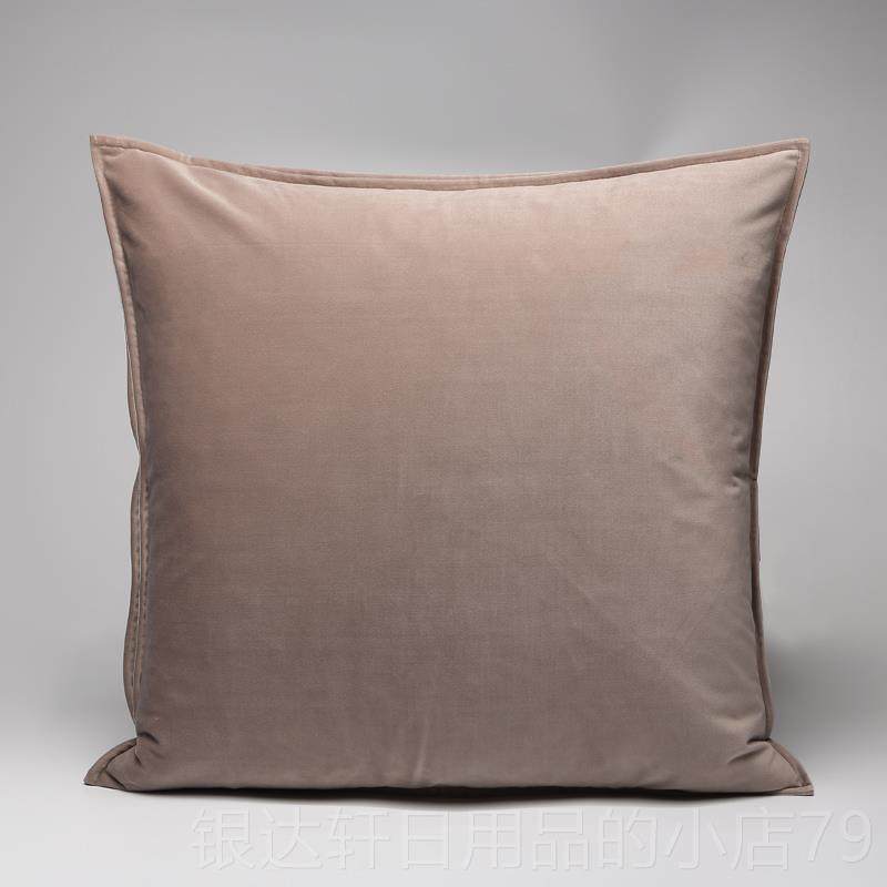 高档背新款北欧靠纯色绒布靠枕简约现代沙靠垫床发上抱枕垫方枕套