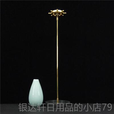 高档铜杆笔意笔架毛挂学生墨台碟创摆件挂笔卖笔展示架毛笔架砚兜