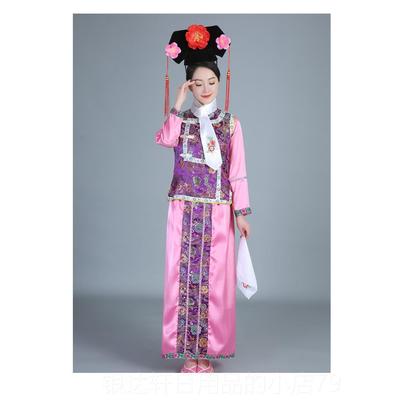 高档朝装格格古服宫廷满族珠清格格服还装旗服皇后妃子甄嬛传演出