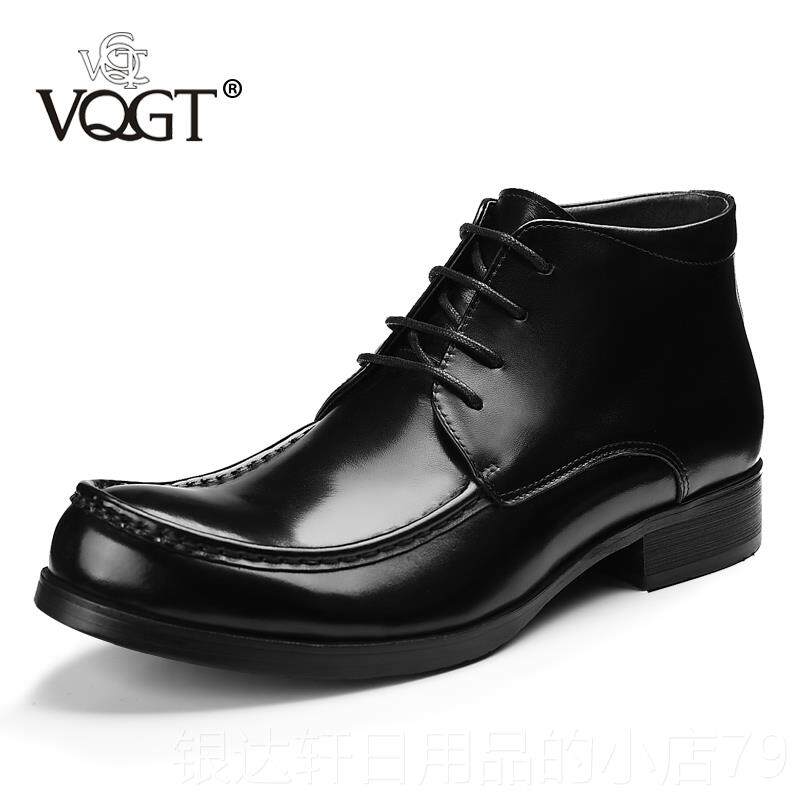 高档v靴qgt冬季高帮鞋真皮男子英伦男士大头皮靴马丁加绒皮短靴靴