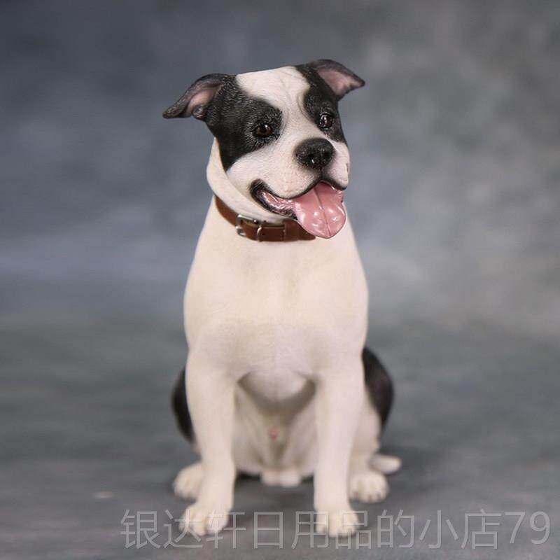 高档JXK模1/6 斯塔福梗型 仿真动潮玩狗树脂摆件 兵人杀神爱物犬