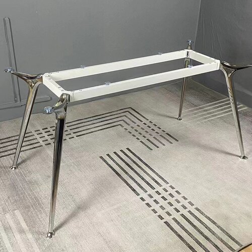 办公桌桌腿岩板餐桌架子大理石桌腿支撑脚会议桌电镀铝合金脚