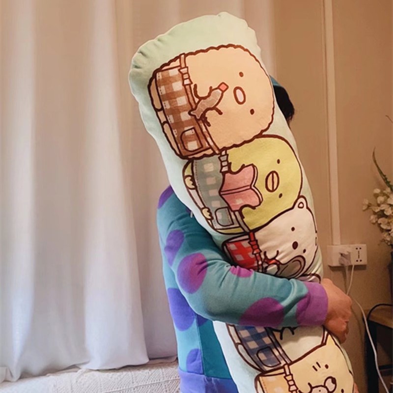 日单弹力羽绒棉抱枕女生睡觉夹腿长条抱枕床头靠垫卧室床上靠枕