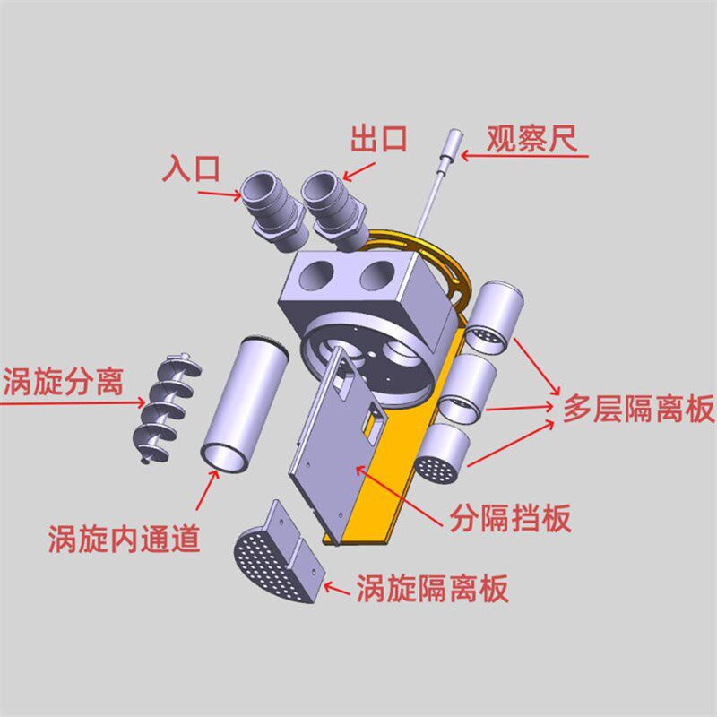 机油透气壶油气分离器 大口径柴油车油气分离器 涡漩式机油透气壶