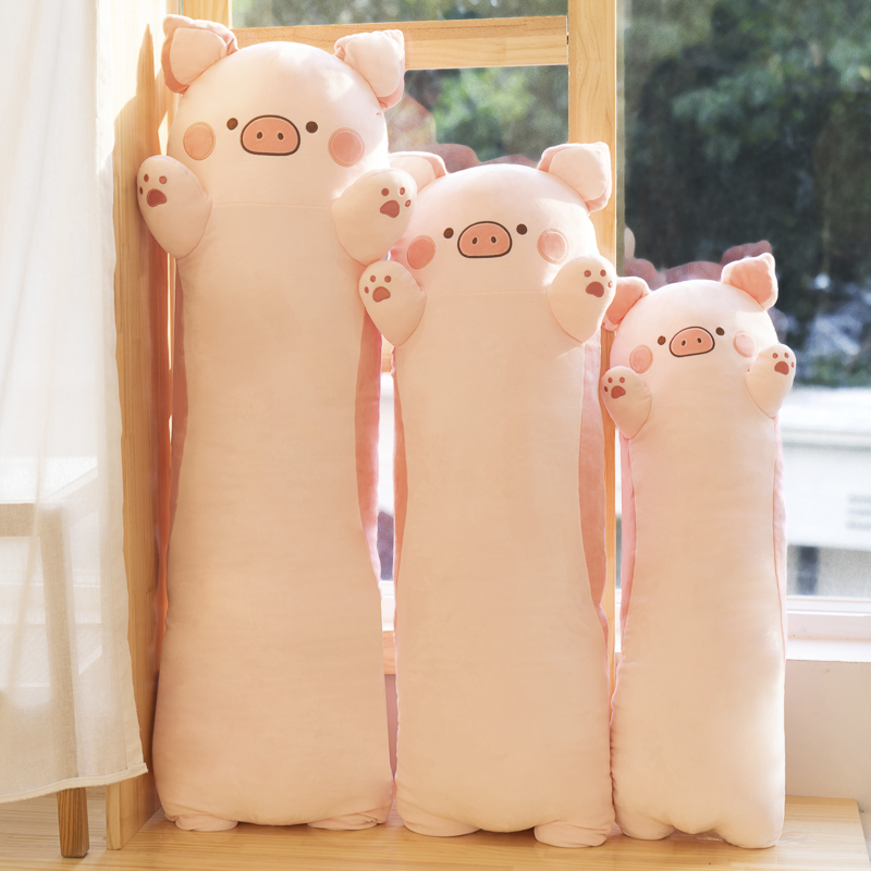 猪猪玩偶拆洗抱枕女生睡觉专用毛绒玩具公仔抱睡长条夹腿娃娃床上