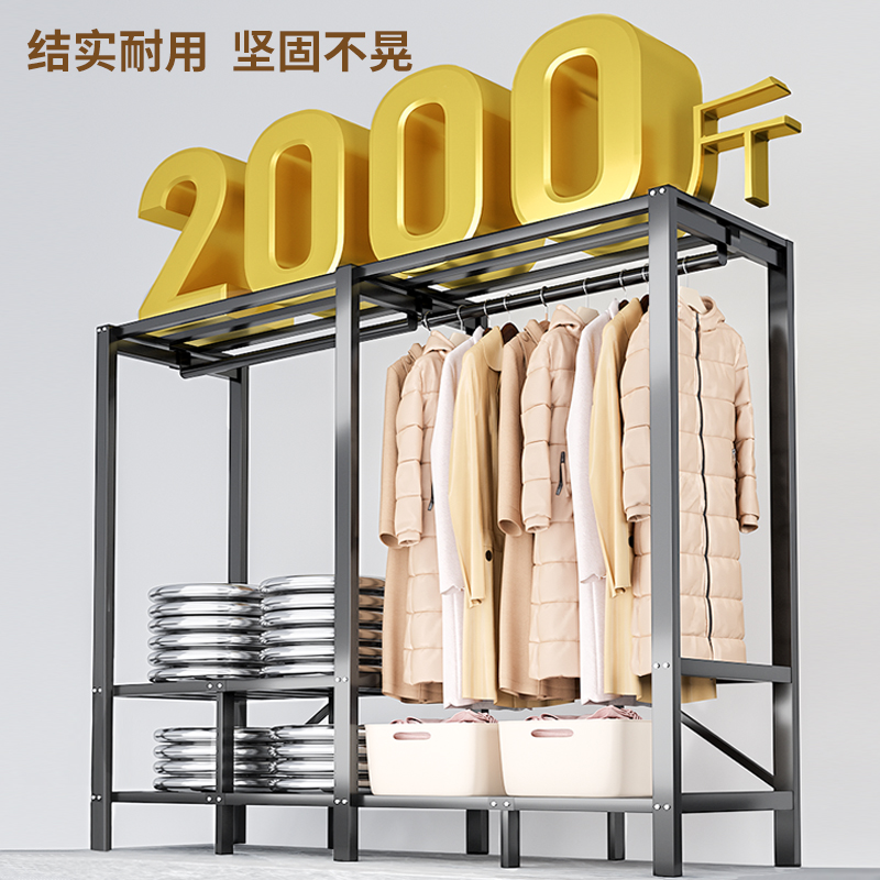 简易衣柜卧室家用免安装折叠衣柜结实耐用全钢架加厚加粗布衣柜