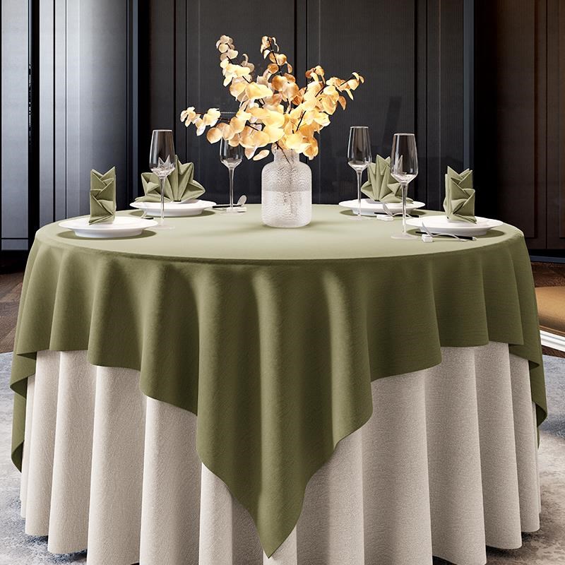 酒店桌布布艺家用加厚欧式餐桌茶几饭店大圆形桌台布餐厅桌布桌裙