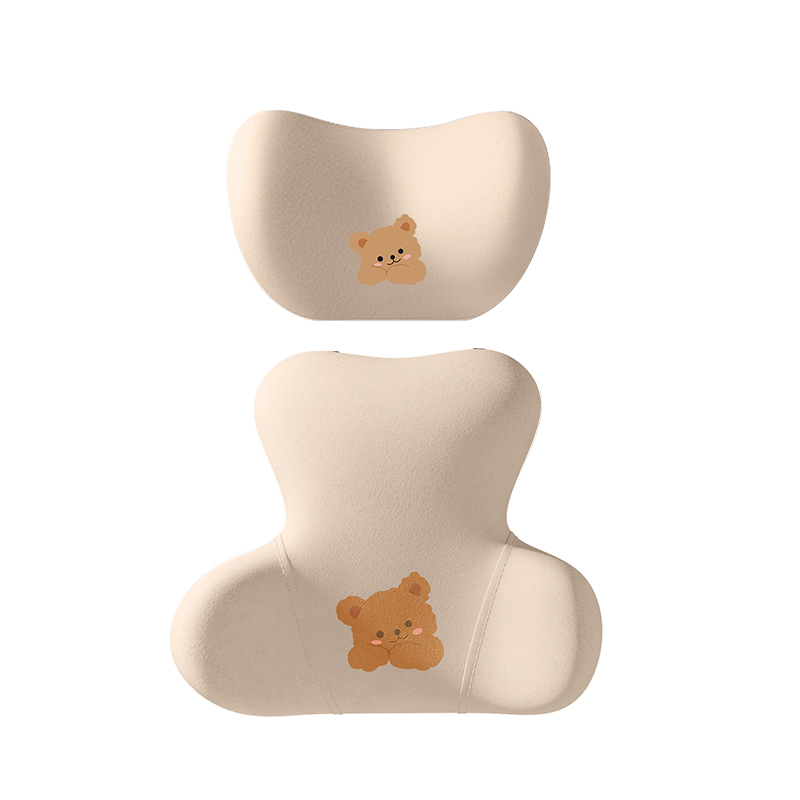 汽车腰靠护腰车载靠垫车用一体靠枕头枕记忆棉卡通装驾驶座腰枕