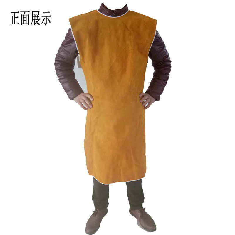全牛皮电焊防护服焊工焊接套袖工作服防火阻燃耐高温反穿衣围裙