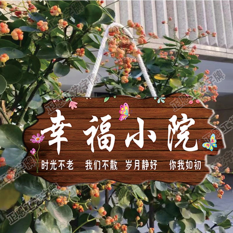 吾家小院挂牌门牌定制创意个性招牌复古风民宿客栈装饰挂件