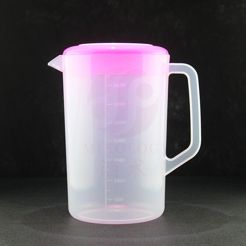 酒术带刻度调酒分酒器奶茶店专用量筒商用量杯大容量带盖塑料量桶